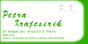 petra krajcsirik business card
